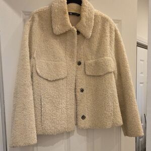 Zara Cream Teddy Jacket